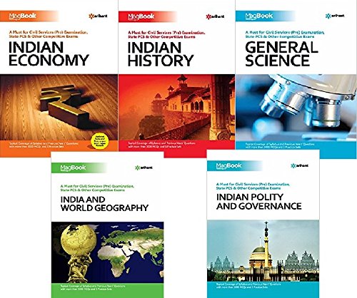 MAGBOOK INDIAN & WORLD GEOGRAPHY,INDIAN HISTORY,INDIAN POLITY & GOVERNANCE,GENERAL SCIENCE,INDIAN ECONOMY COMBO