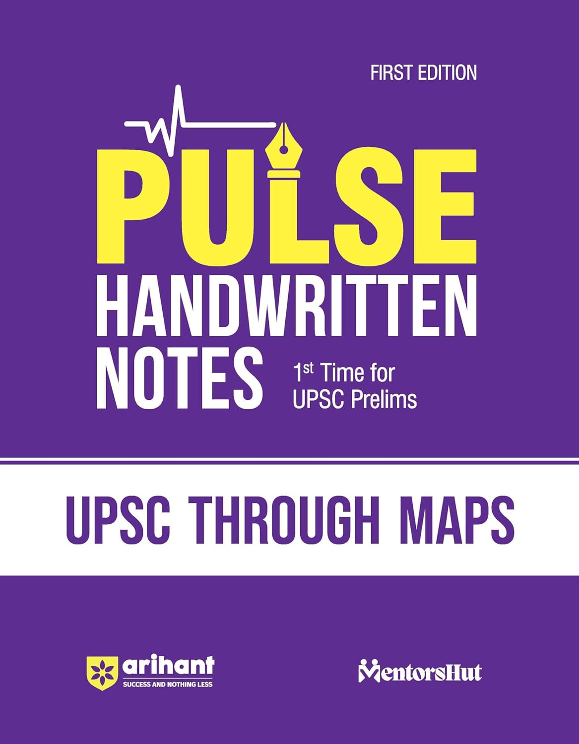 Arihant PULSE UPSC THROUGH Maps Coloured Handwritten Notes